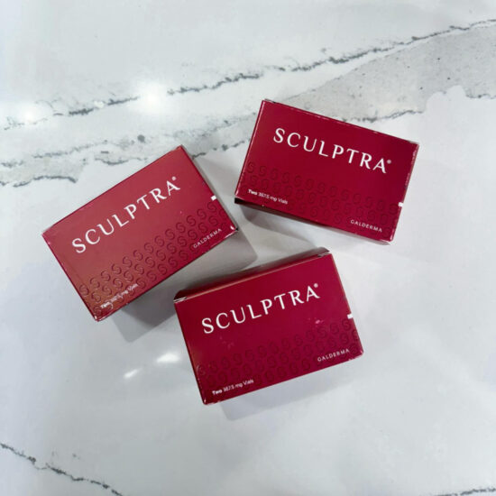 Sculptra packaging at Kalos Medical Spa in Fort Worth, TX